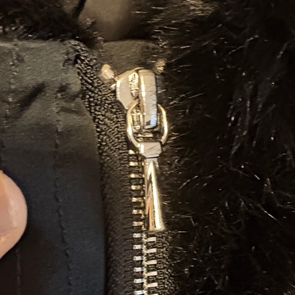 J Brand Black Faux Fur Bomber Jacket - Picture 6 of 16